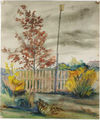 Чеботарёв Константин Константинович. Пейзаж со скворечником